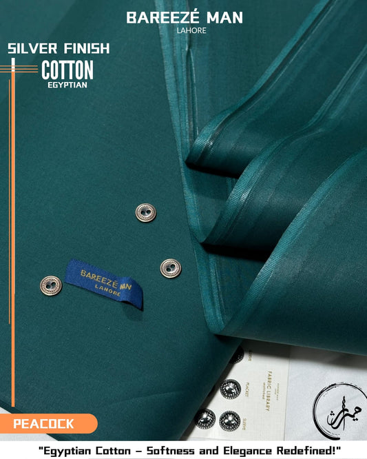 Bareeze Silver Finish Cotton
