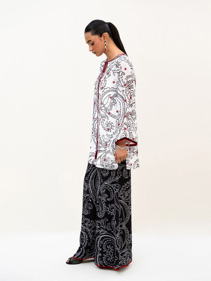 T588 - Mahira – Scarlet Touch Printed 3-Piece Suit