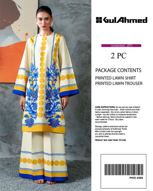 Gul Ahmed YOLO Digital Printed Co-Ords Set (Shirt & Trouser)