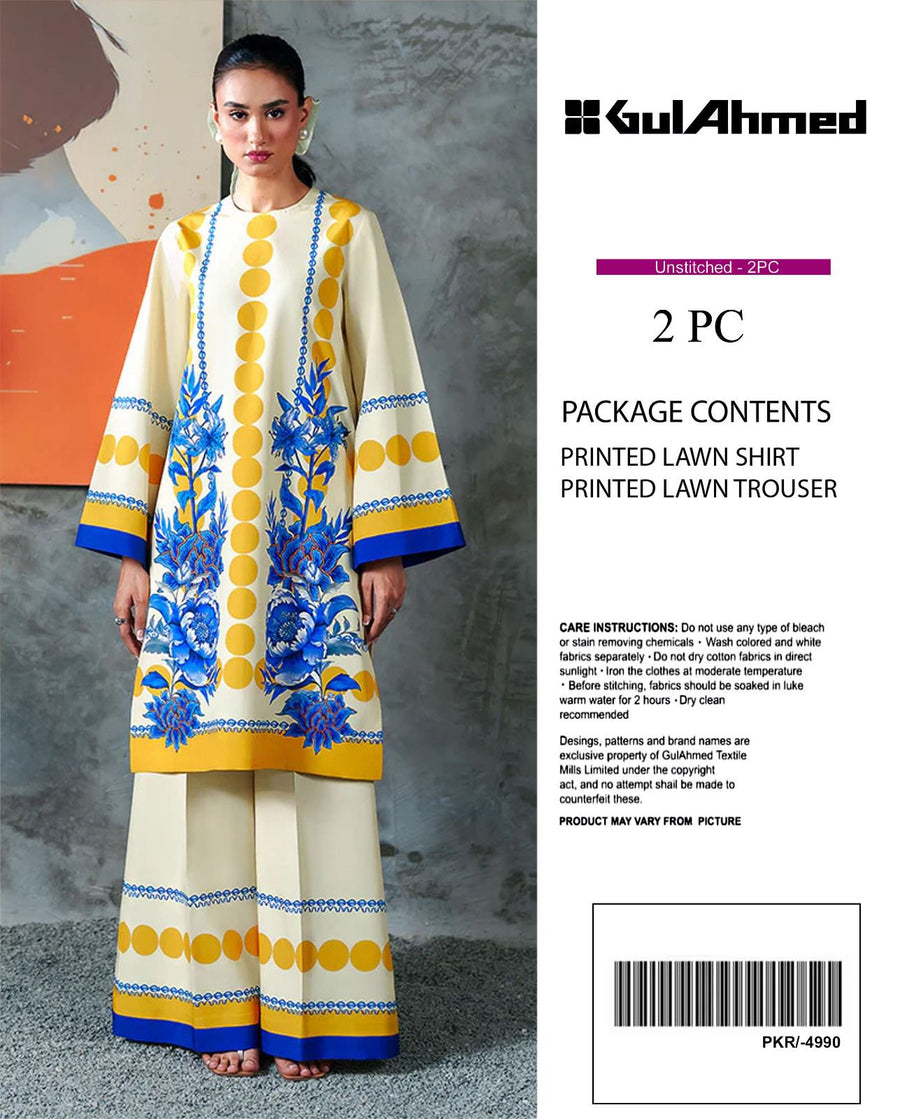 Gul Ahmed YOLO Digital Printed Co-Ords Set (Shirt & Trouser)