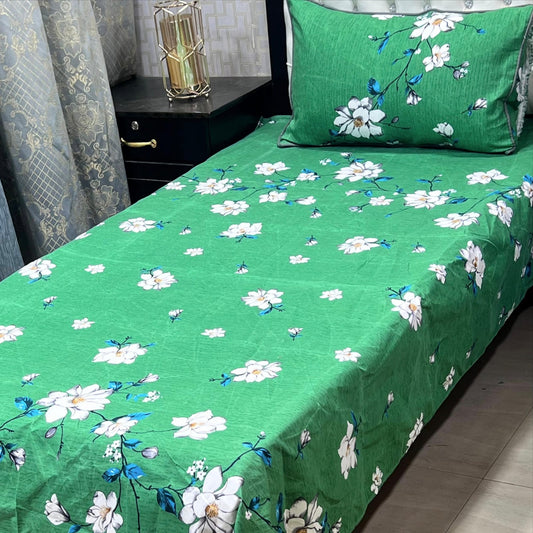 Crystal Cotton Single Bedsheet Design 103