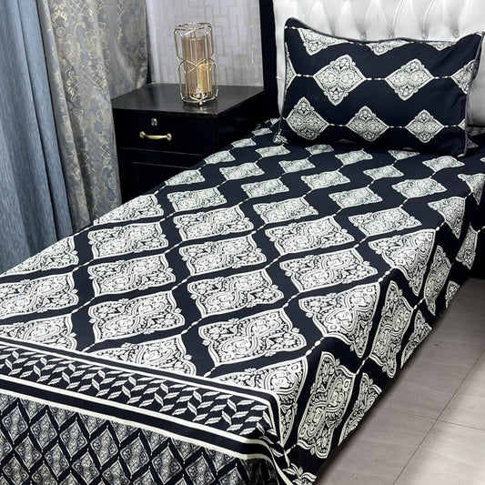 Crystal Cotton Single Bedsheet Design 104