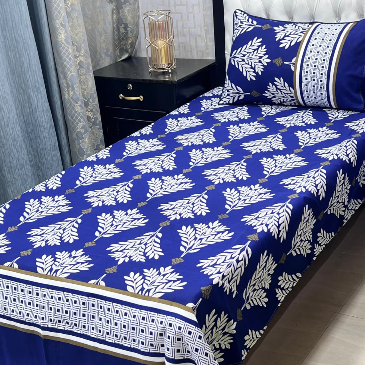 Crystal Cotton Single Bedsheet Design 107