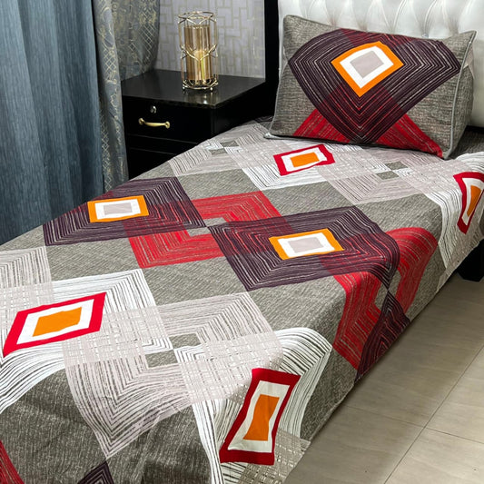 Crystal Cotton Single Bedsheet Design 110