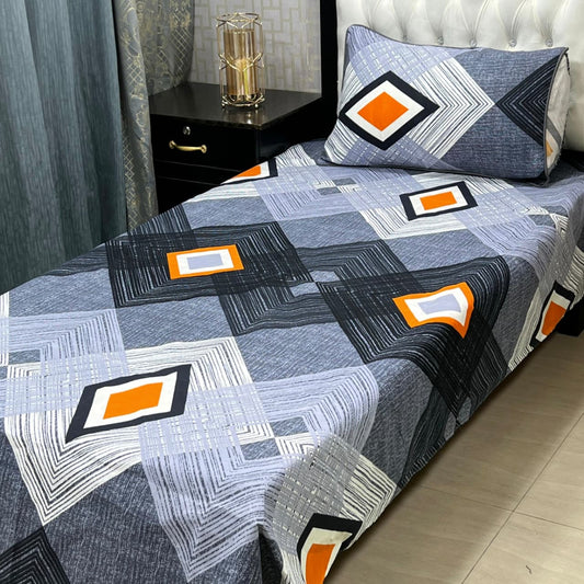 Crystal Cotton Single Bedsheet Design 111