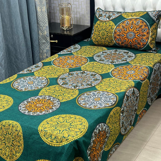 Crystal Cotton Single Bedsheet Design 114