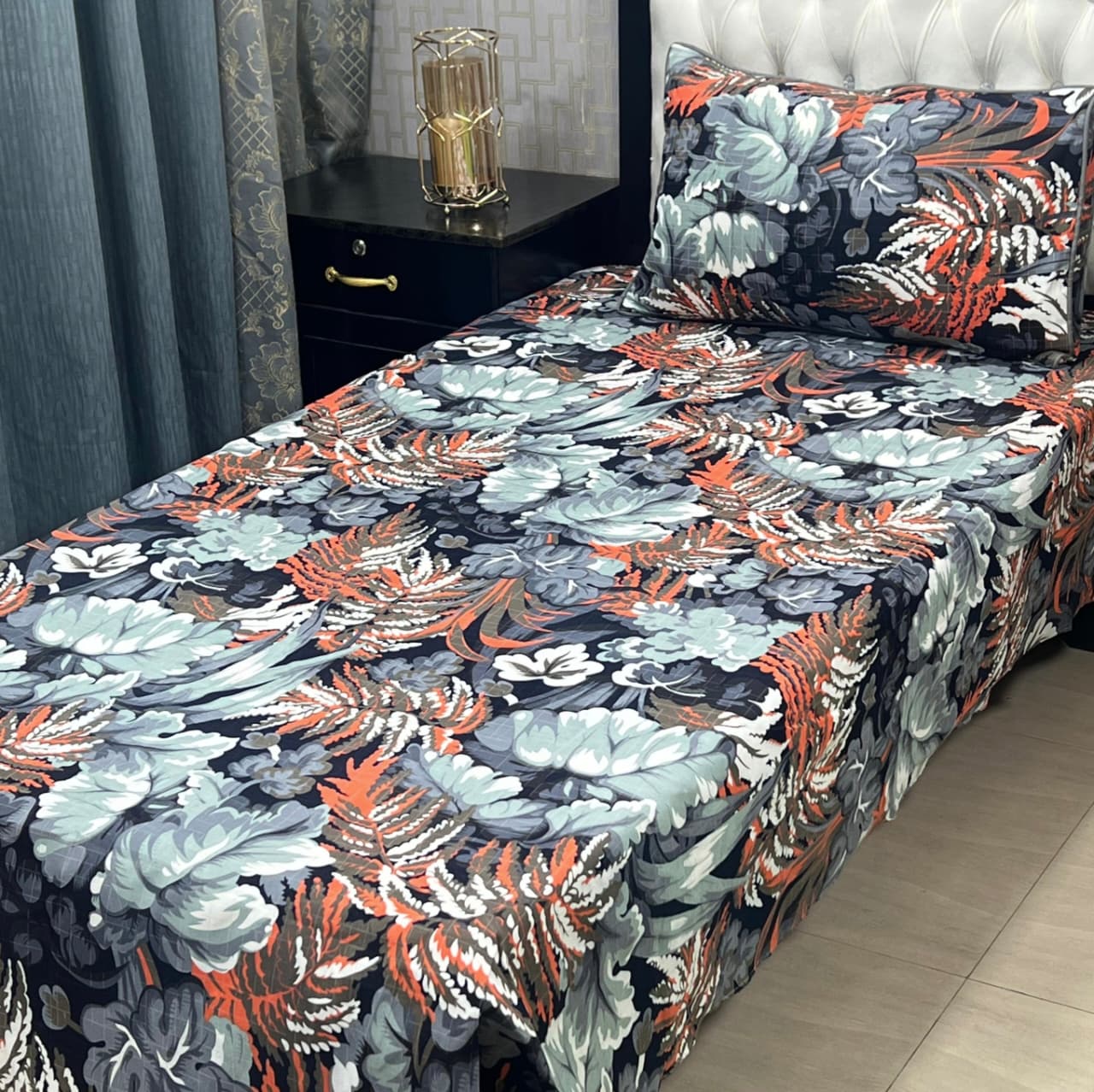 Crystal Cotton Single Bedsheet Design 115