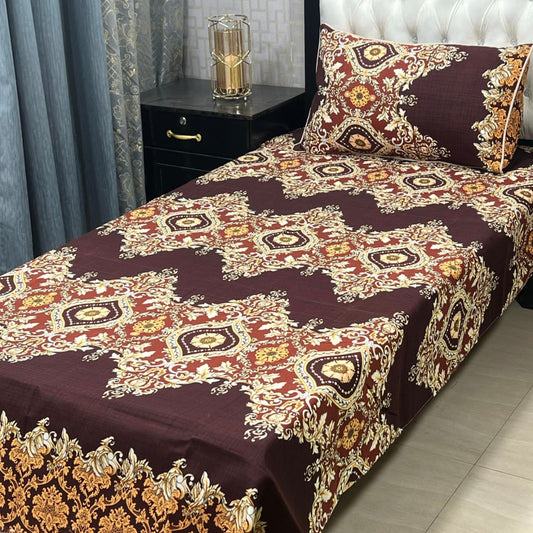 Crystal Cotton Single Bedsheet Design 122