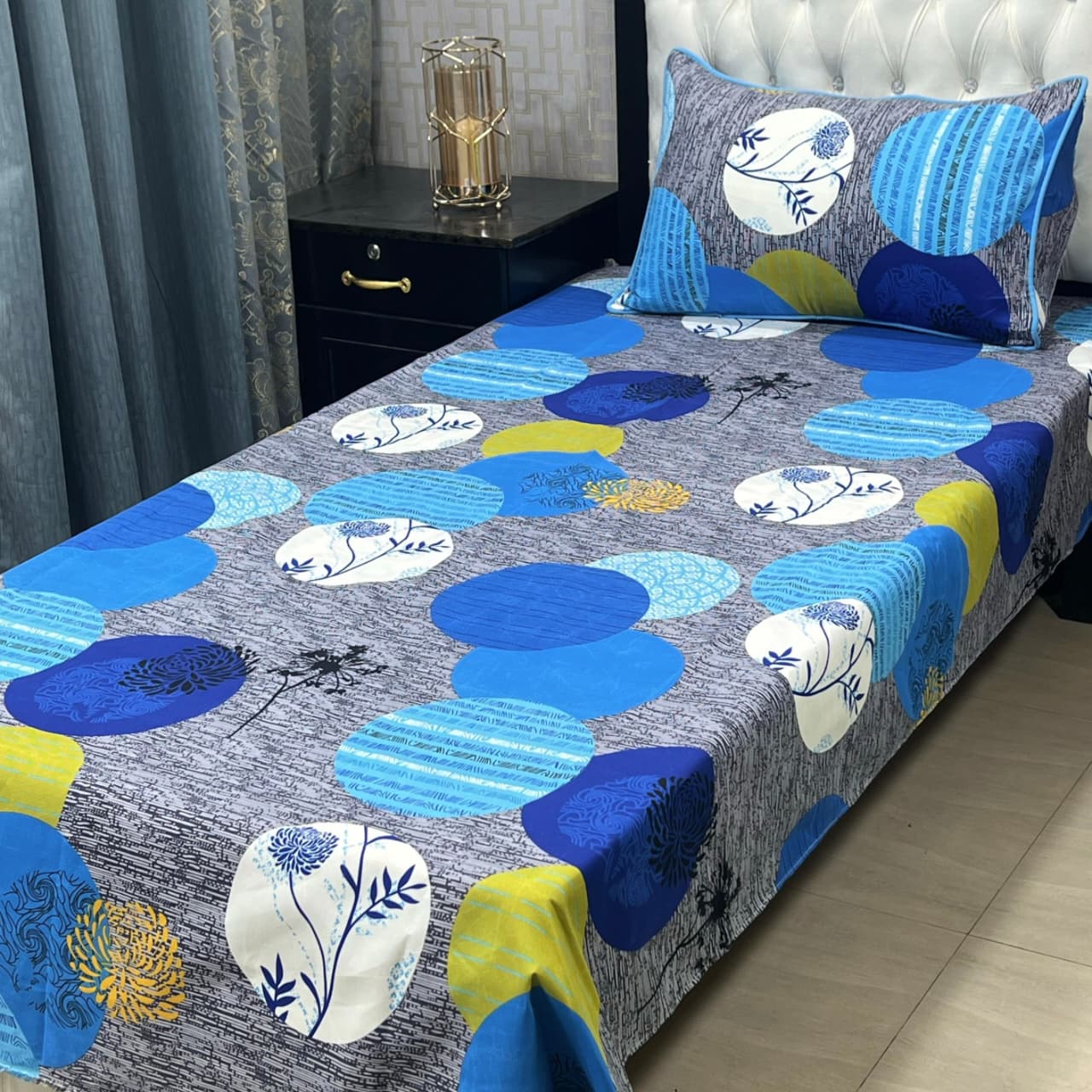Crystal Cotton Single Bedsheet Design 125
