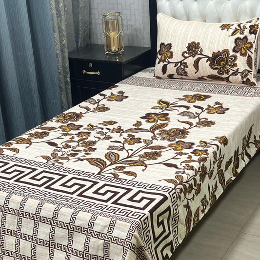 Crystal Cotton Single Bedsheet Design 128