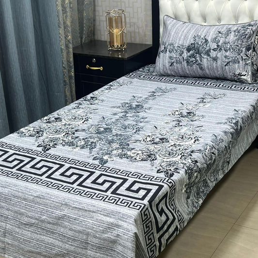 Crystal Cotton Single Bedsheet Design 130