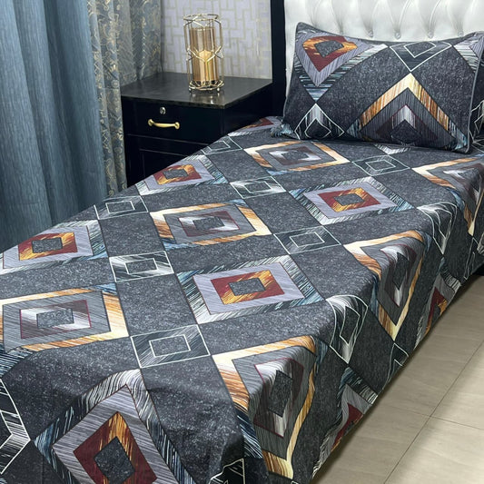 Crystal Cotton Single Bedsheet Design 131