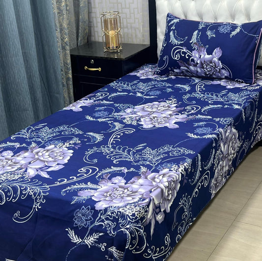 Crystal Cotton Single Bedsheet Design 132
