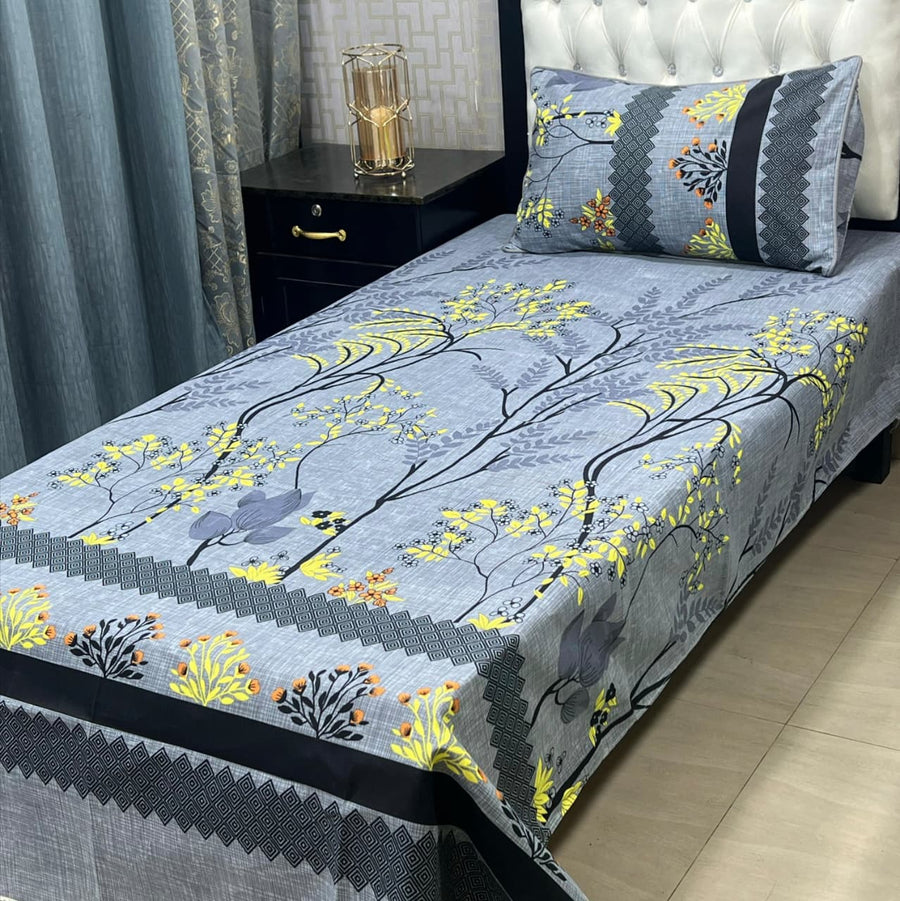 Crystal Cotton Single Bedsheet Design 136