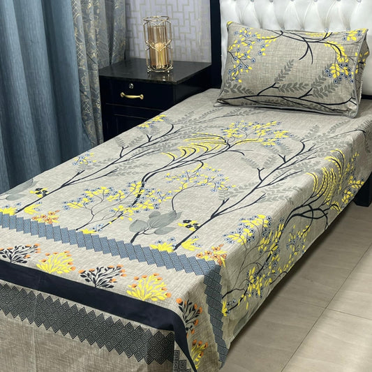 Crystal Cotton Single Bedsheet Design 137