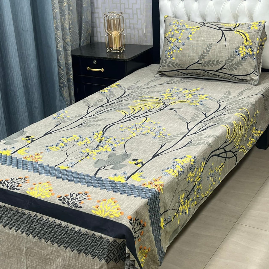 Crystal Cotton Single Bedsheet Design 137
