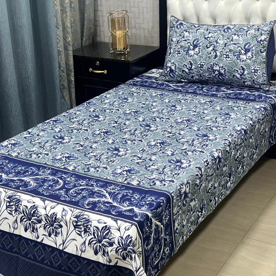 Crystal Cotton Single Bedsheet Design 138
