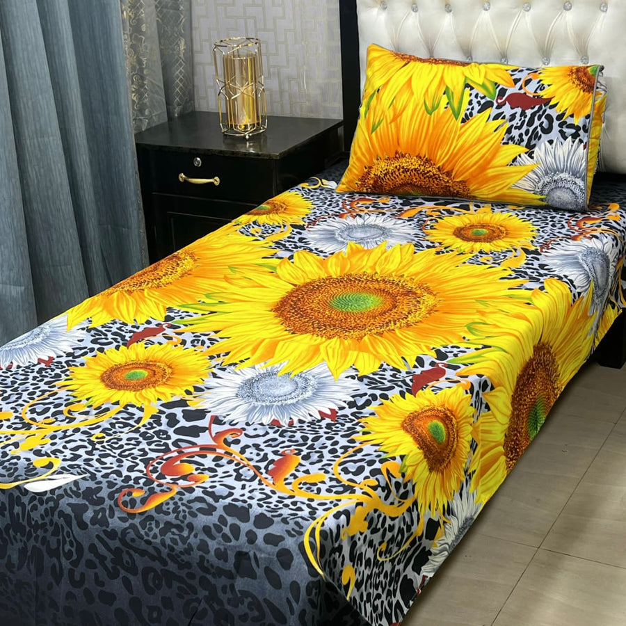 Crystal Cotton Single Bedsheet Design 139