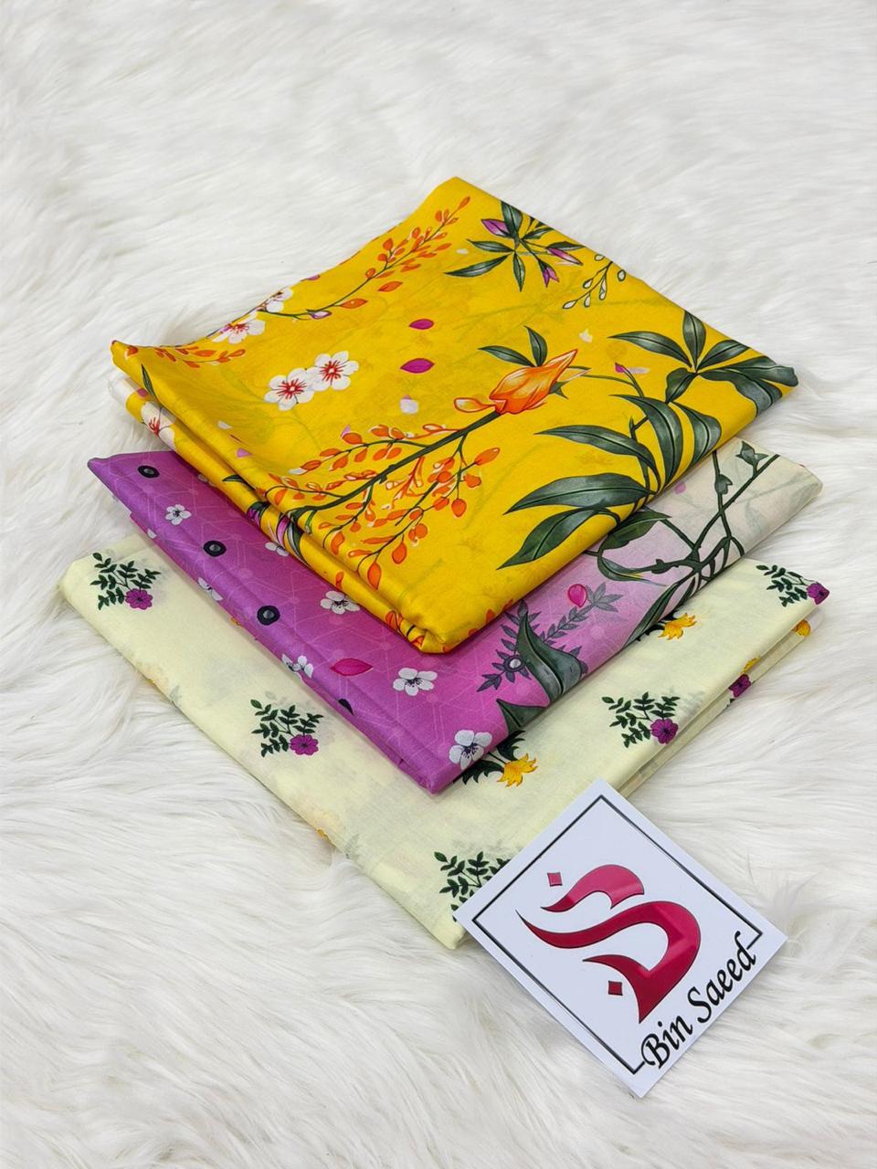 BIN SAEED 3PC SUMMER COLLECTION 2026