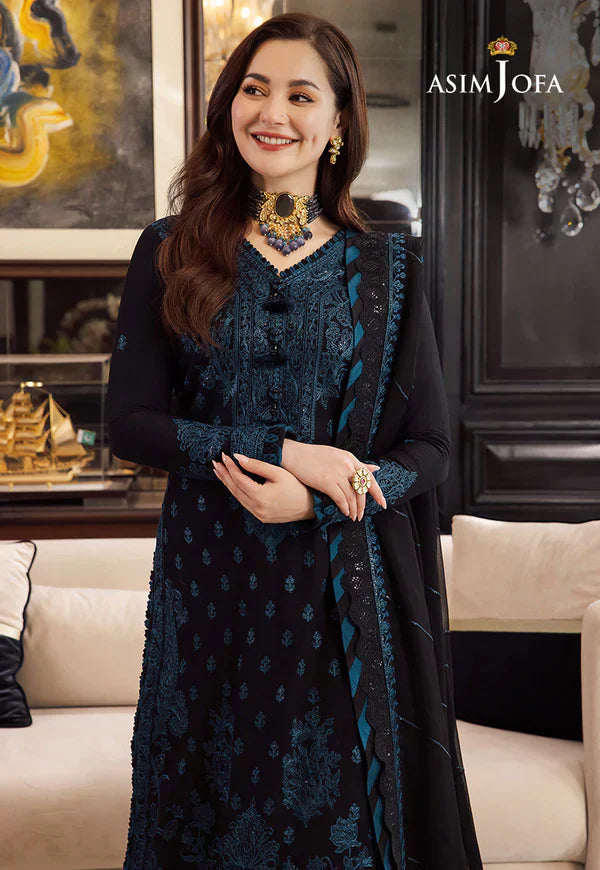 Asim Jofa  Summer 3PC Lawn Embroidered Suit