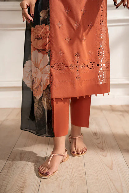 Iznik - 3Pc Unstitch Embroidered Dress Lawn Summer Season | Rusty