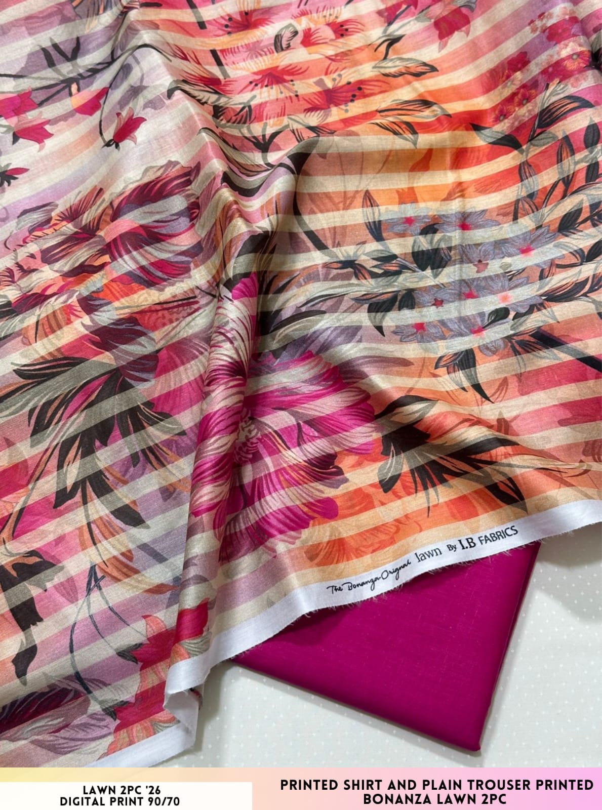 Bonanza Satrangi Lawn 2PC