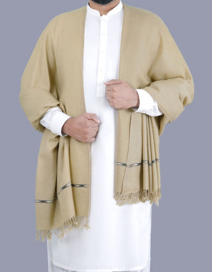 PURE PASHMINA WOOLEN SHAWL FOR MEN LIGHT-WEIGHT