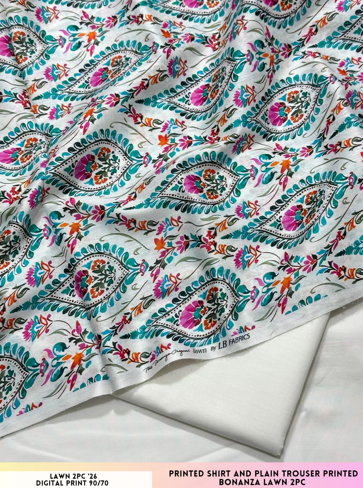 Bonanza Satrangi Lawn 2PC